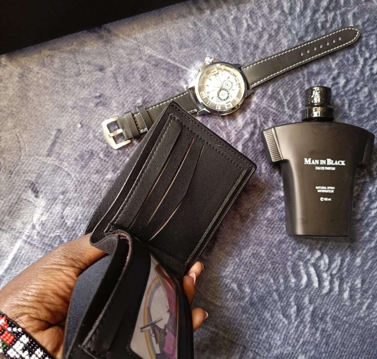 Black wallet set
