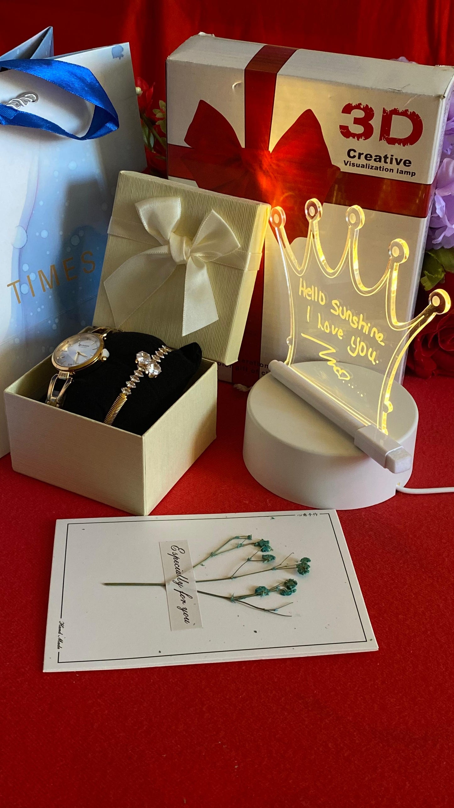 Decorative box and 3D crown light 