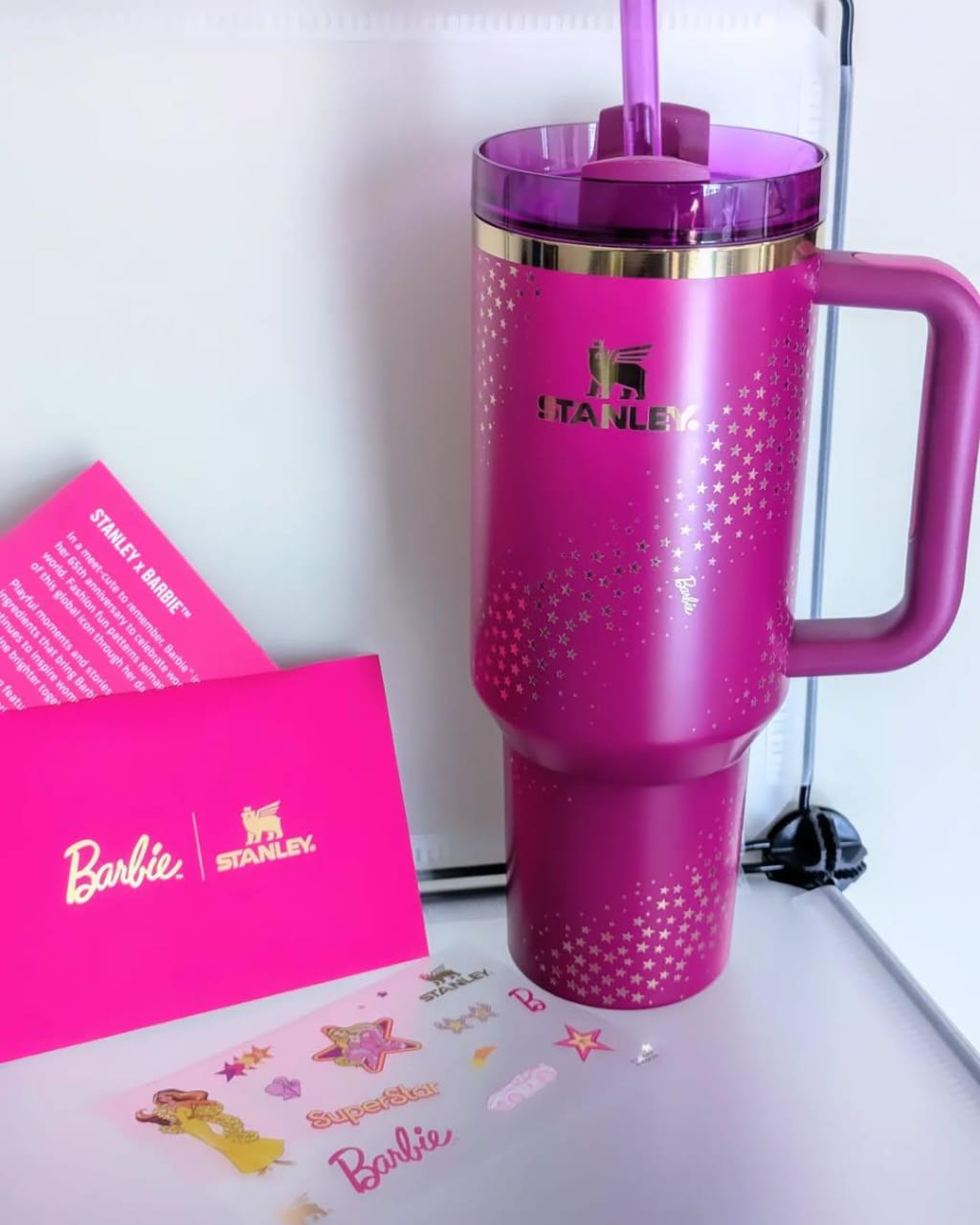 Pink Stanley and barbielogos
