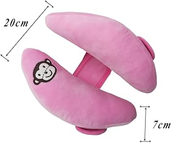 Pink baby seat with cartoon design 