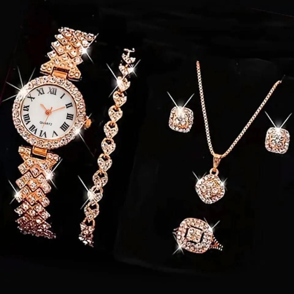 Rose gold jewelry set