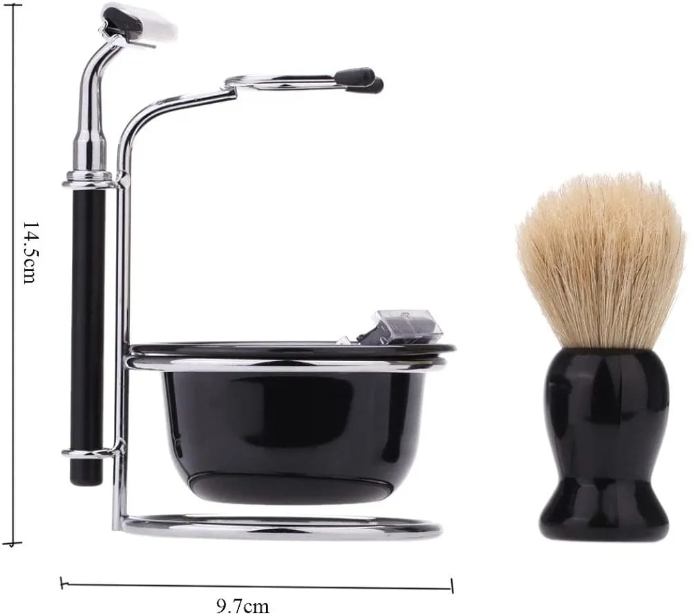 Shaving set with bowl, stand and brush 