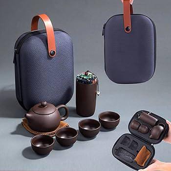 Tea set with carrying case