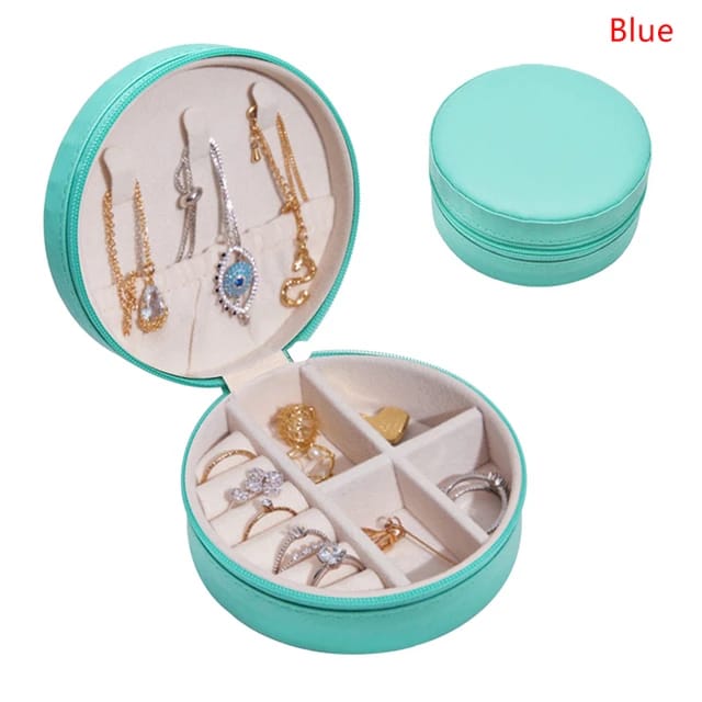 Turquoise jewelry box with compartments 